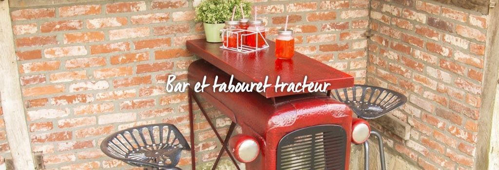 Bar et tabouret tracteur : evenenement shopping sur Jardindeco.com